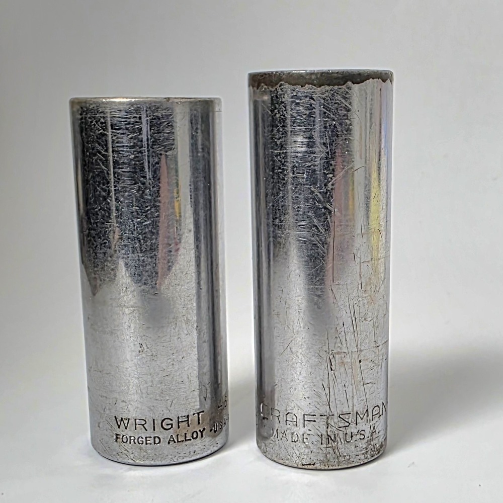 Used Chrome Deep Sockets 2‎ Sizes *See Pics For List #984